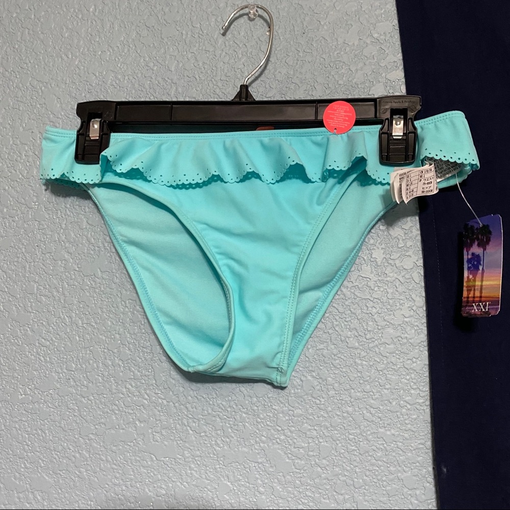 5/$25 F21 Blue Ruffle Bikini Bottom